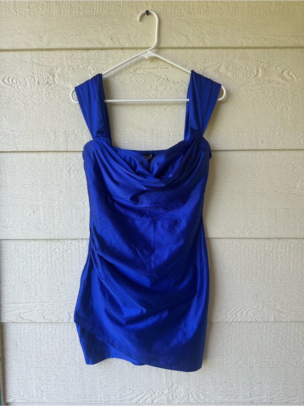 Blue sparkly mini dress